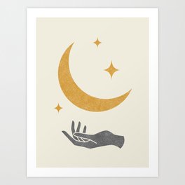 Moonlight Hand Art Print