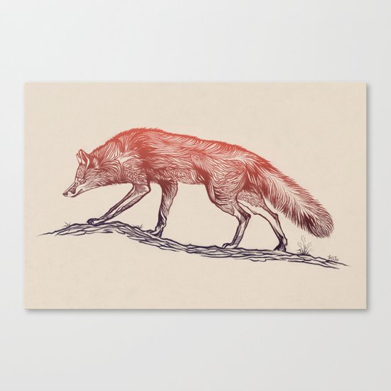 Hunting Fox Canvas Print