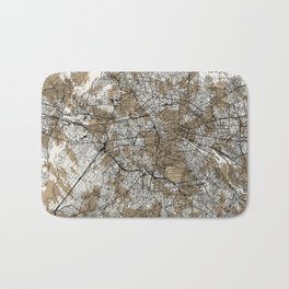 Authentic Berlin Map - Artistic Cartography Bath Mat