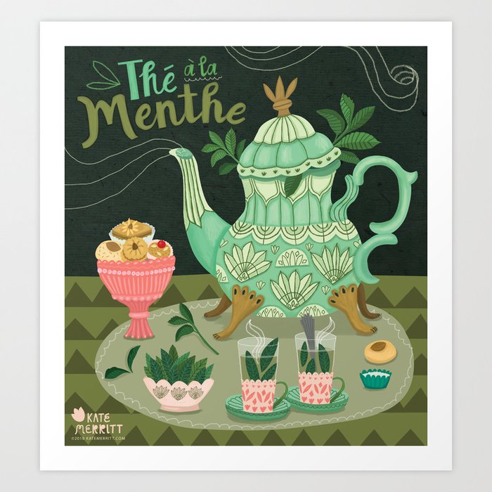 Time for Tea Art Print by Kate Merritt Illustration | Society6