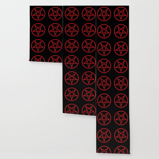 Satanic Pentagram (blood edit) Wallpaper by Weltenbrand | Society6
