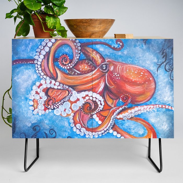 Colorful Octopus Credenza