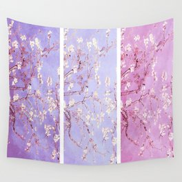 Vincent Van Gogh : Almond Blossoms Lavender Ombre Panel Art Wall Tapestry
