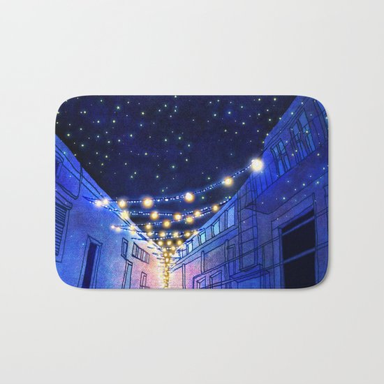 Night in the city Bath Mat
