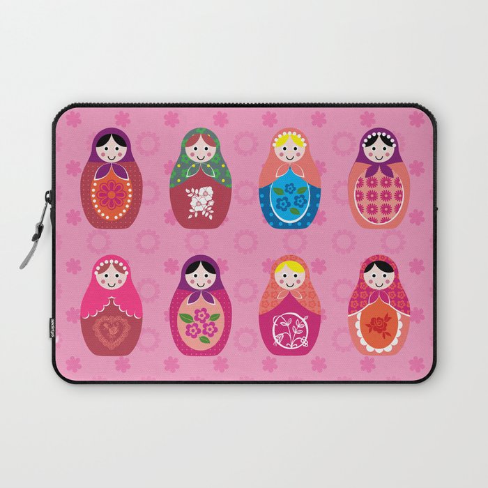 Matryoshka dolls pink Laptop Sleeve