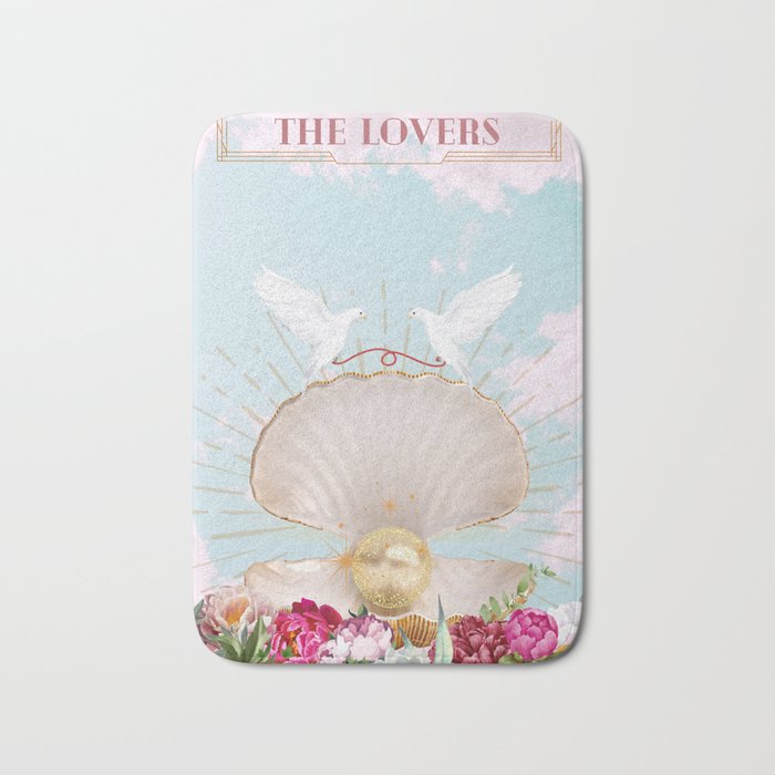 The Lovers Tarot Card Bath Mat