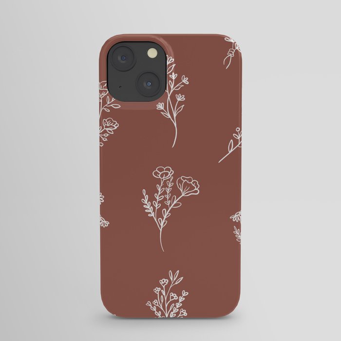 Botanical Wildflowers Line Art iPhone Case