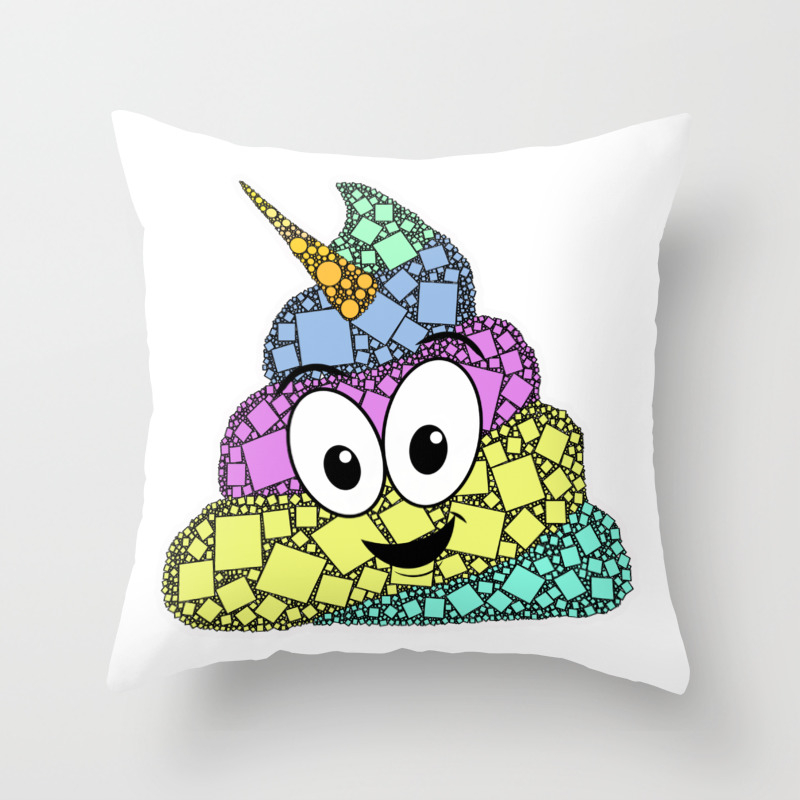 poop unicorn pillow