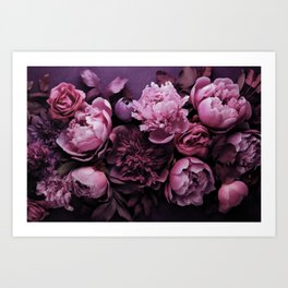 Nostalgic Flowers Opulent Pink Romance Art Print