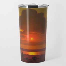 Gloomy Sunset Art Travel Mug