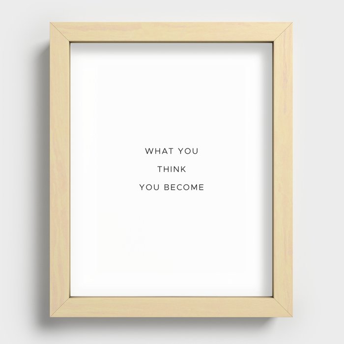 Buddha quote Recessed Framed Print