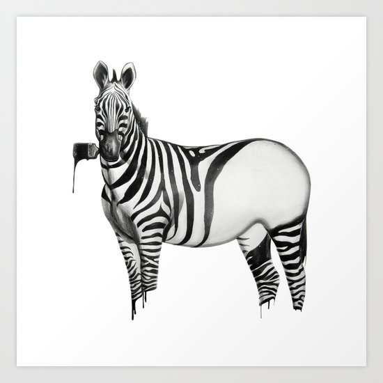 zebra Art Print