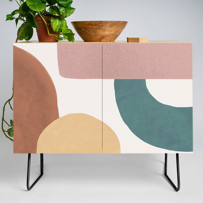 Abstract Earth 1.2 - Painted Shapes Credenza
