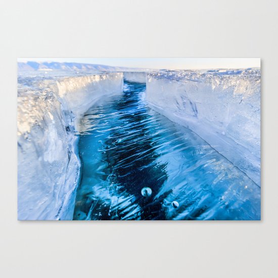 The crack of Baikal ice Canvas Print