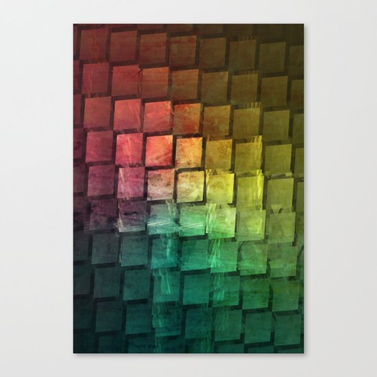 Rainbow grid Canvas Print