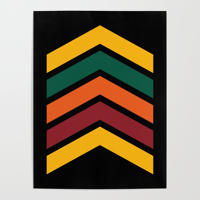 Chevron Sri Lanka Flag Colors Poster