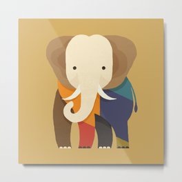 Elephant Metal Print | Wildlife, Children, Safari, Elephant, Abstract, Kids, Illustration, Nature, Minimalism, Cute 