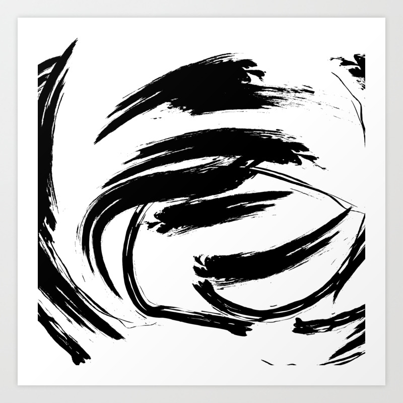 Foundry Abstract Brush Strokes 1 Art Print