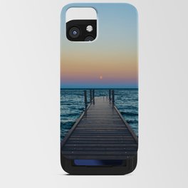 Lake Superior Sunset and Moon iPhone Card Case