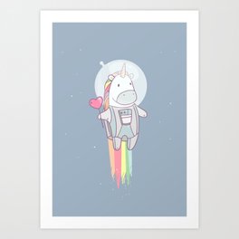 Space Unicorn! Art Print