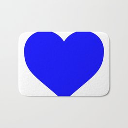 Heart (Blue & White) Bath Mat