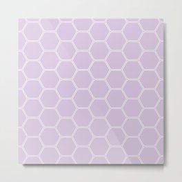 Geometric Honeycomb Pattern - Light Purple #288 Metal Print | Honeycomb, Cool, Graphicdesign, Geometric, Clean, Decoration, Hexagon, Bee, Design, Decor 