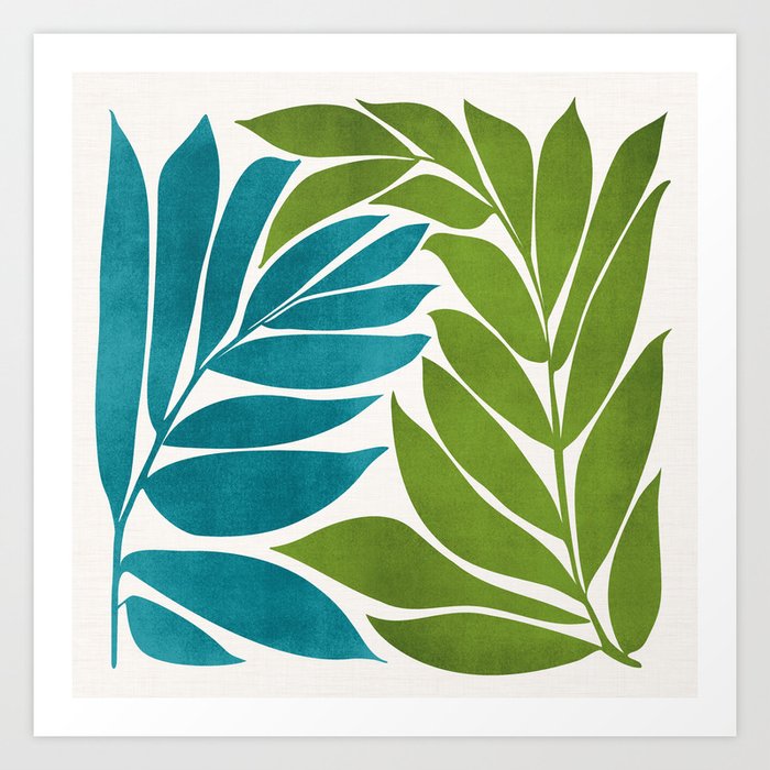 Modern Coastal Seagrass Art Print