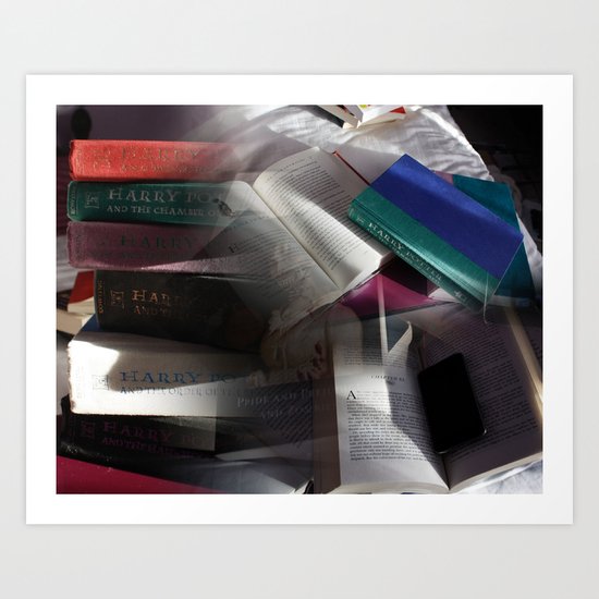 Book collage Art Print