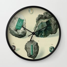Emerald Minerals Wall Clock