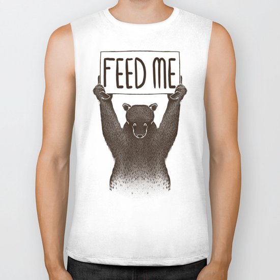 Feed Me Bear Biker Tank