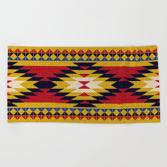 Aztec pattern Beach Towel
