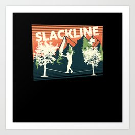 Slackline, Balance Sports Art Print | Beautiful, Longlines, Geometric, Nature, Giftidea, Graphicdesign, Slackline, Slacken, Rodeolines, Christmas 