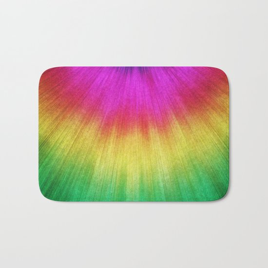 Colorful Starburst Tie Dye Bath Mat