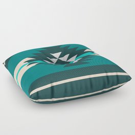 Aztec design in turquoise color Floor Pillow
