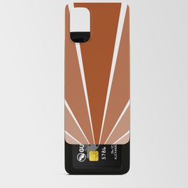 Ombre Geometric Rays Pattern (burnt orange/white) Android Card Case