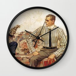  Arrow Collar advertisement, 1912 by Joseph Christian Leyendecker Wall Clock