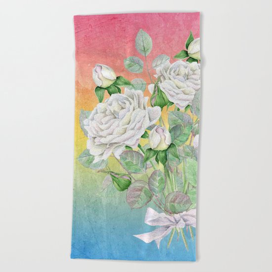 Flowers bouquet #25 Beach Towel