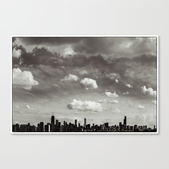 Chicago Skyline - Lone Cloud Canvas Print