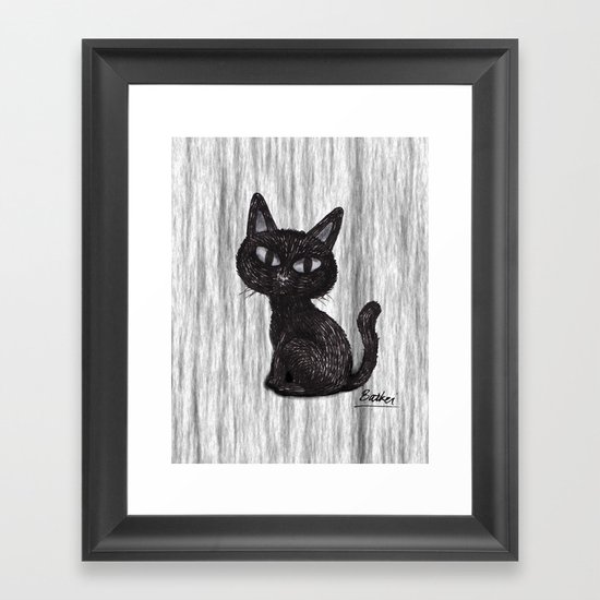 BLACK CAT 2 Framed Art Print