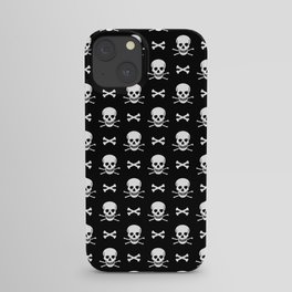 Crossbones and skull for halloween 1 iPhone Case