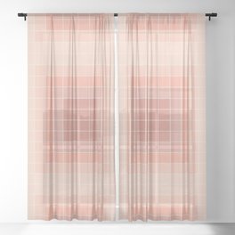 Blush Grid Sheer Curtain