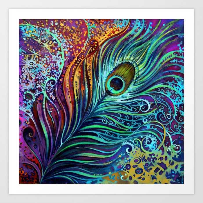 Peacock Feather by Laura Zollar Art Print