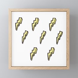 lightning bolt Framed Mini Art Print