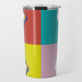 Rainbow fried egg patchwork 2 Travel Mug