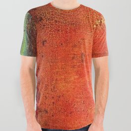 Abstract Copper All Over Graphic Tee