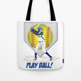 Play Ball! Girls' Softball Tote Bag