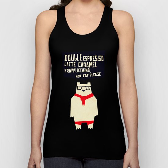 Yeti wants Coffee! Unisex Tank Top