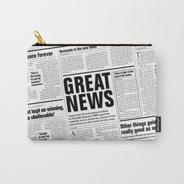 The Good Times Vol. 1, No. 1 / Newspaper with only good news Carry-All Pouch