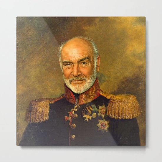 Sir Sean Connery - replaceface Metal Print