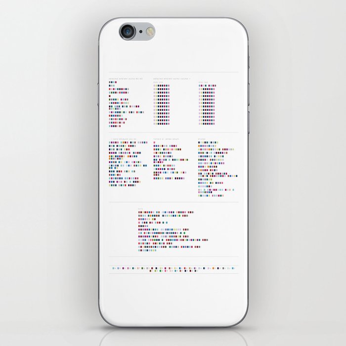Aphex Twin Discography - Music in Colour Code iPhone Skin